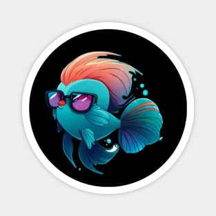 COOL BETTA FISH WITH SUNGLASSES Magnet